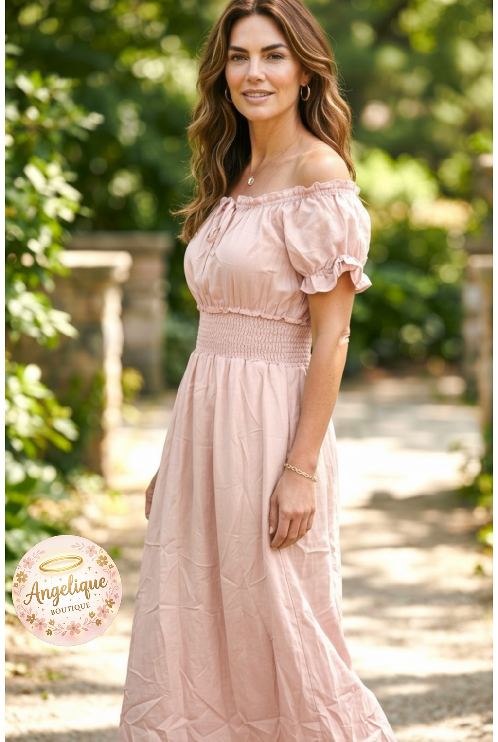 Vestido Campesino Bohemio – 65% Seda / 35% Poliéster