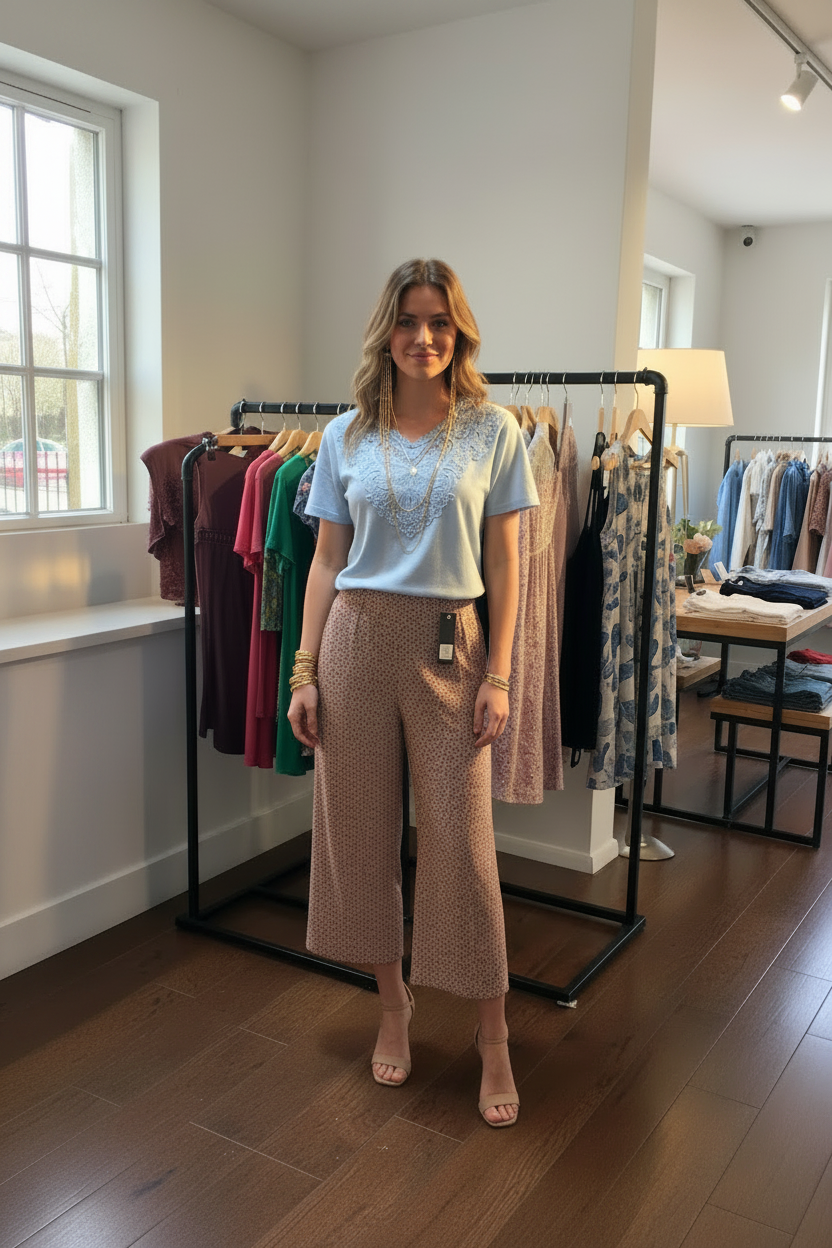 Palazzo Floral Largo 🌸 | Faja Ancha | 100% Viscosa | Talla Única