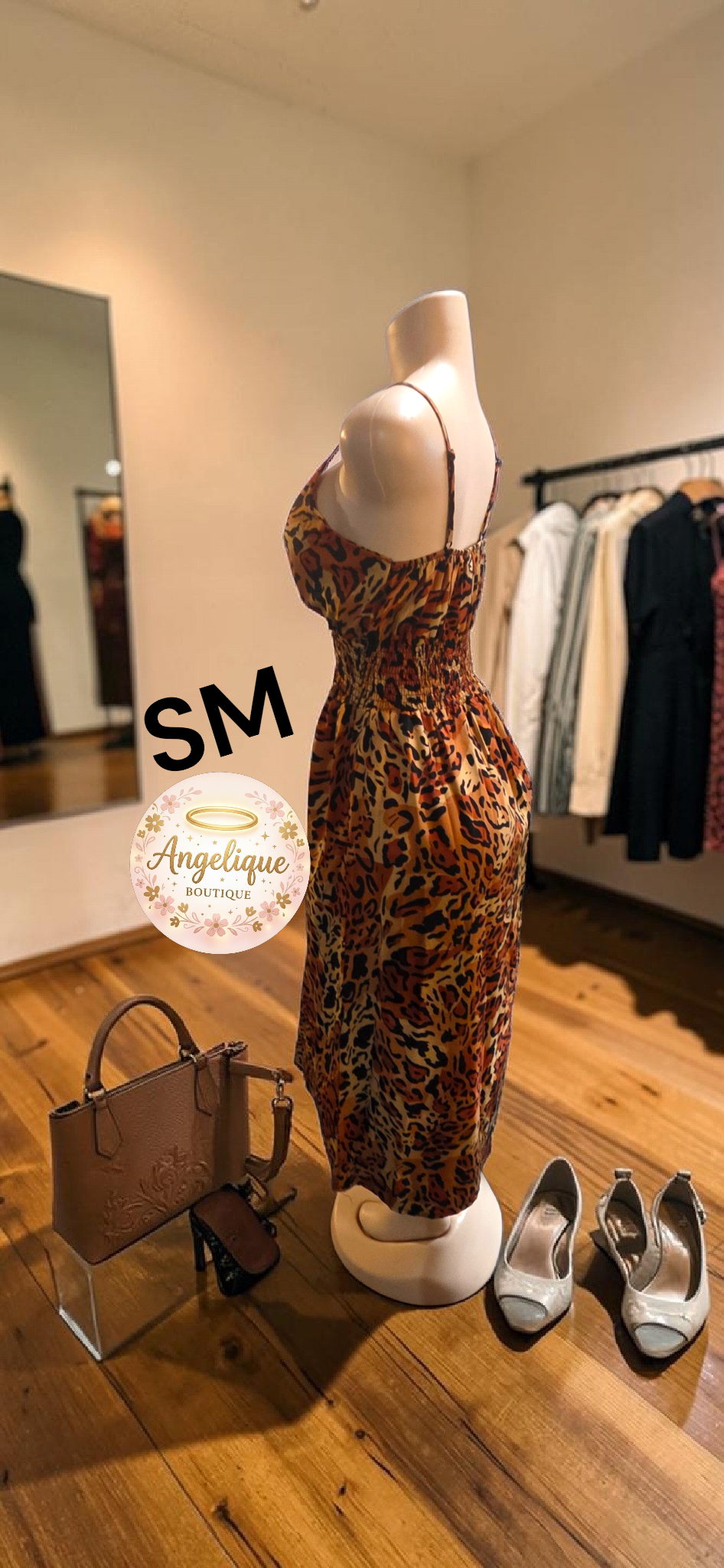 Vestido Animal Print Cheetah con Escote en V