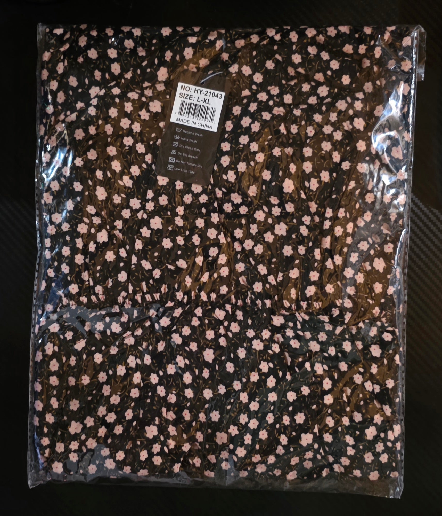 Vestido Largo Floral Tejido – 65% Seda / 35% Poliéster