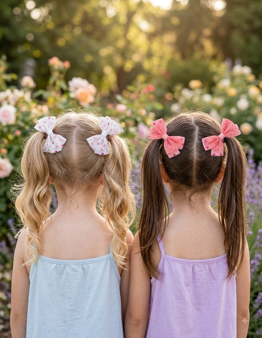 Hair Bow Set of 4 – Assorted Colors & Styles