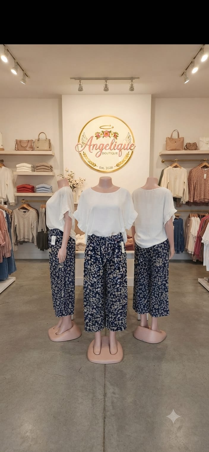 Floral palazzo trousers
