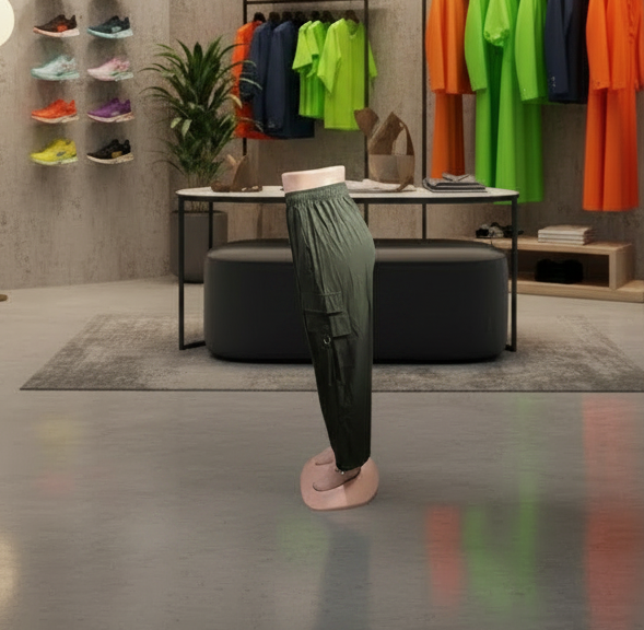 Pantalón Cargo con Bolsillos y Elástico en Cintura | Marrón, Verde, Negro & Gris