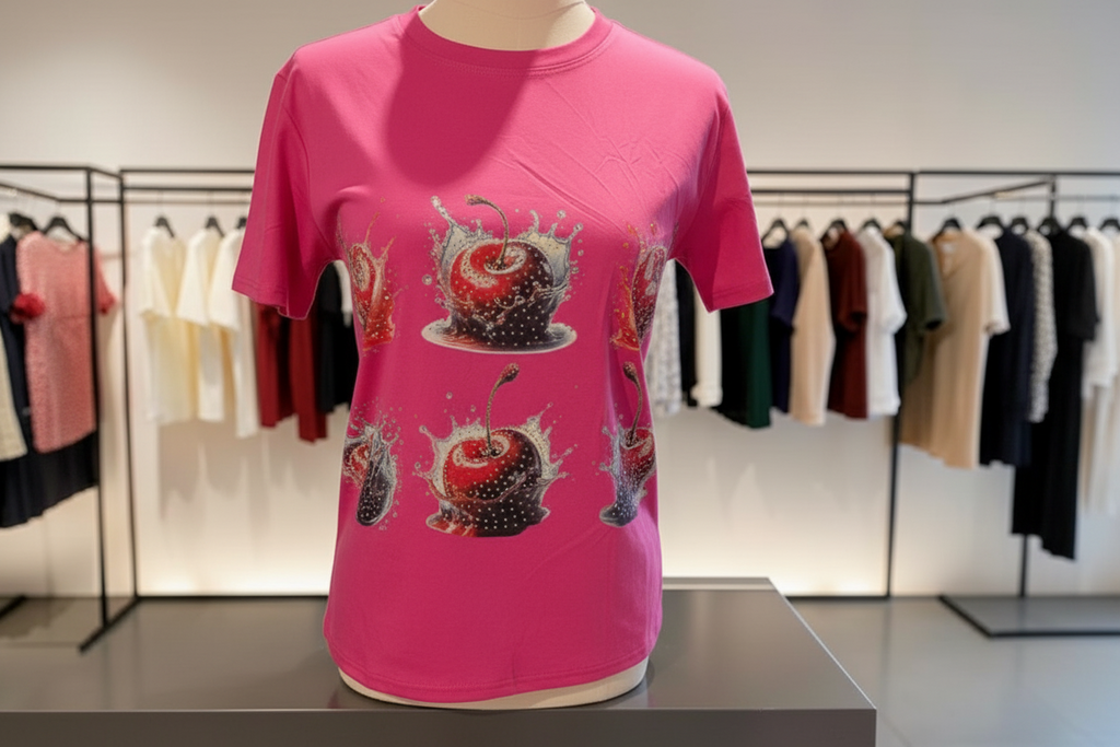Blusa Cherry con Pedrería