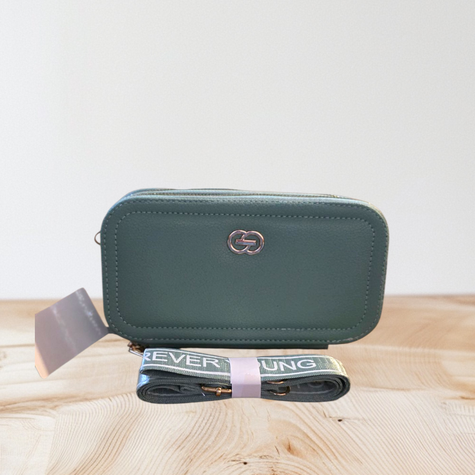 Cartera Crossbody Estilo Monograma de Lujo – Cuero Sintético con Compartimentos