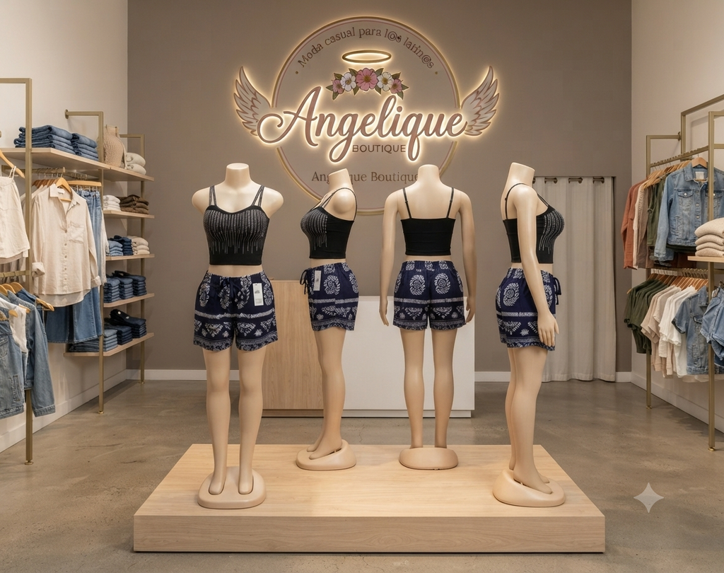 Short Floral Boho con Cintura Elástica, Cordón y Bolsillos