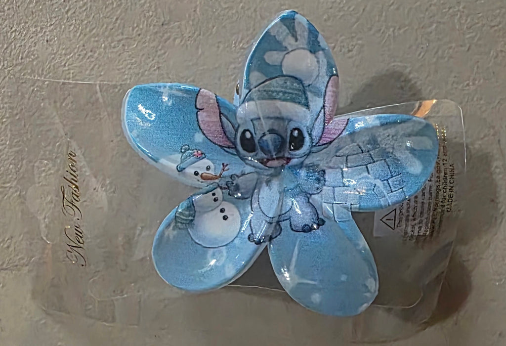 Stitch Flower Hair Clips – Cute Character Hair Accessories