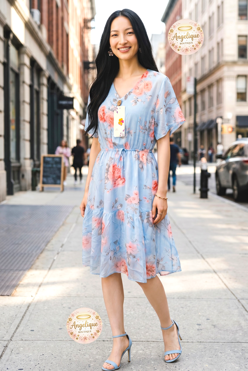 Vestido Corto Floral – 100% Algodón