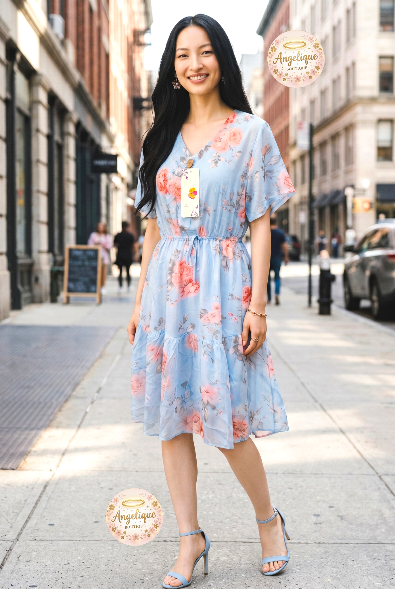 Vestido Corto Floral – 100% Algodón
