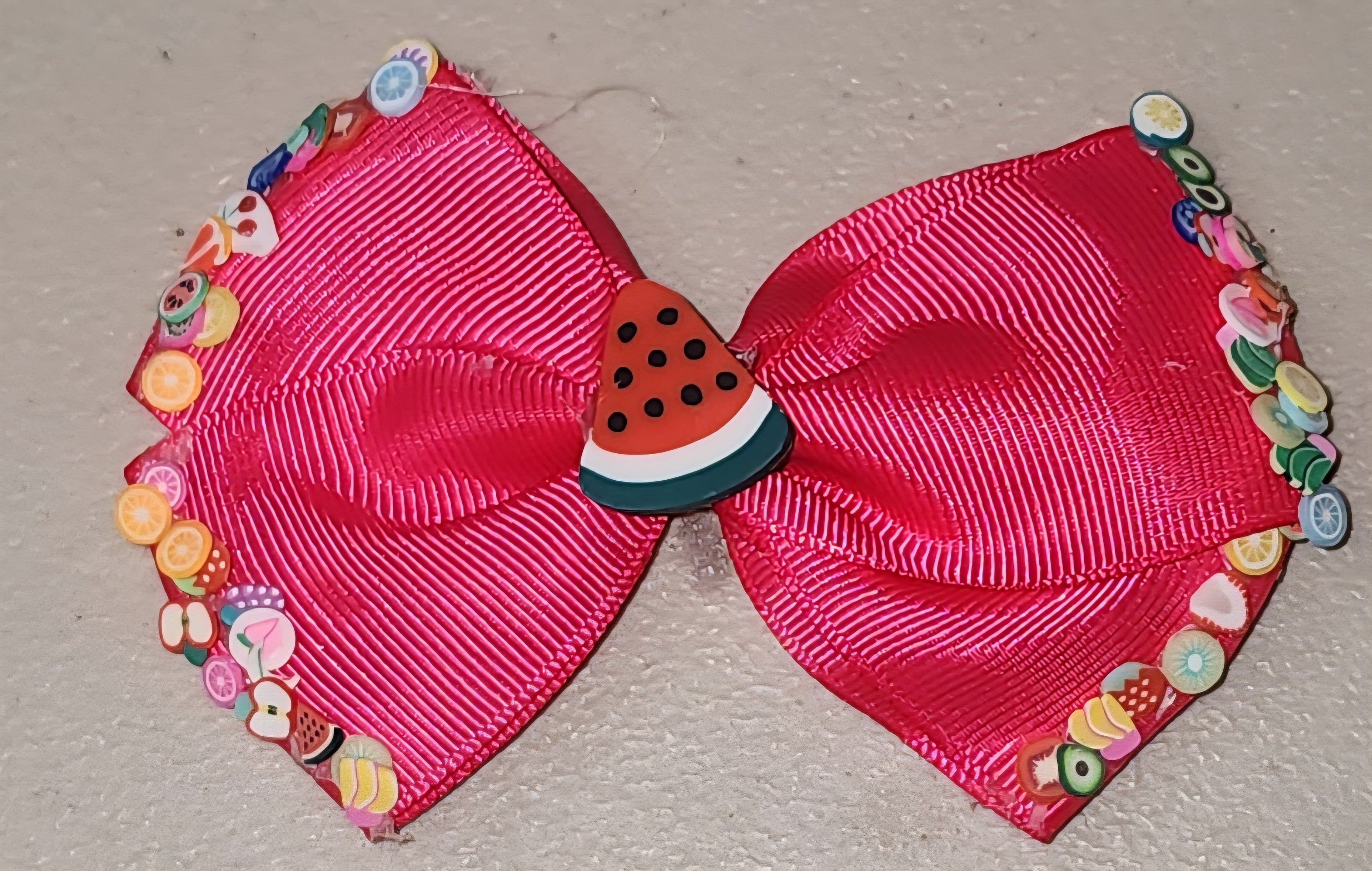 Fruit Grosgrain Hair Bow Clip for Girls