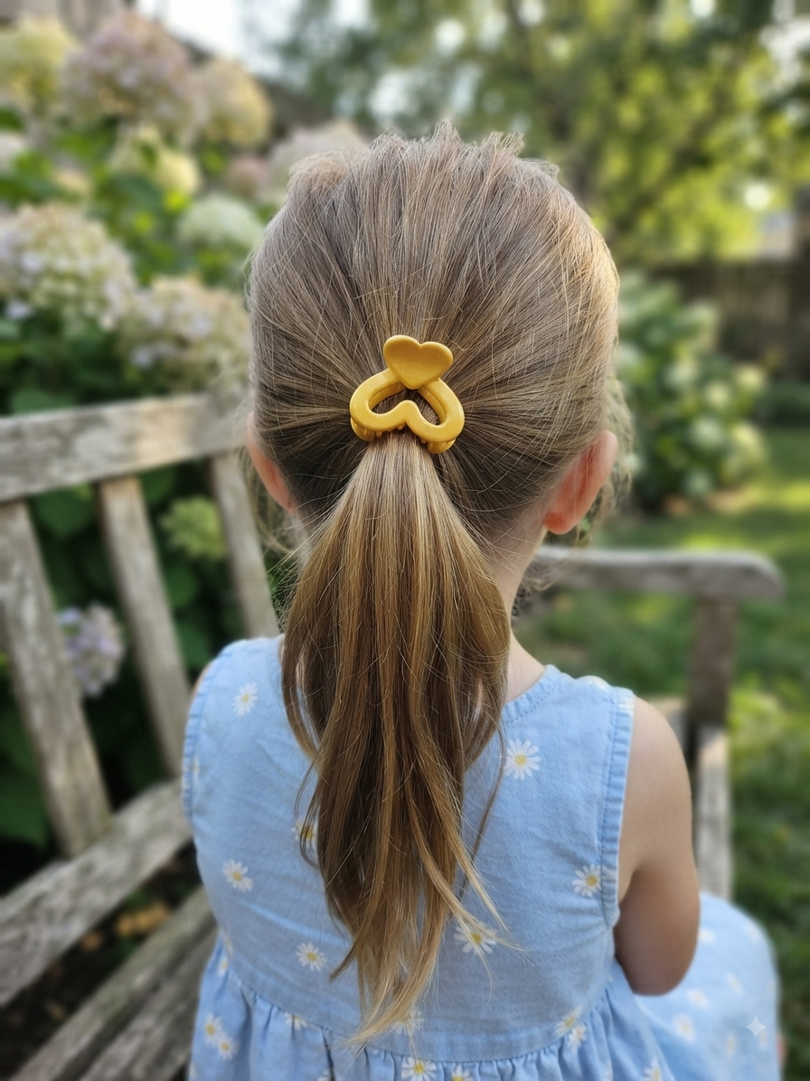 5-Piece Girls Hair Accessories Set – Bows & Clips