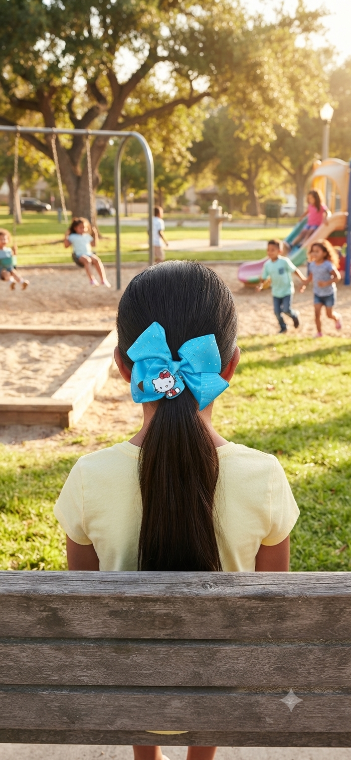 Hello Kitty Big Glitter Hair Bow for Girls