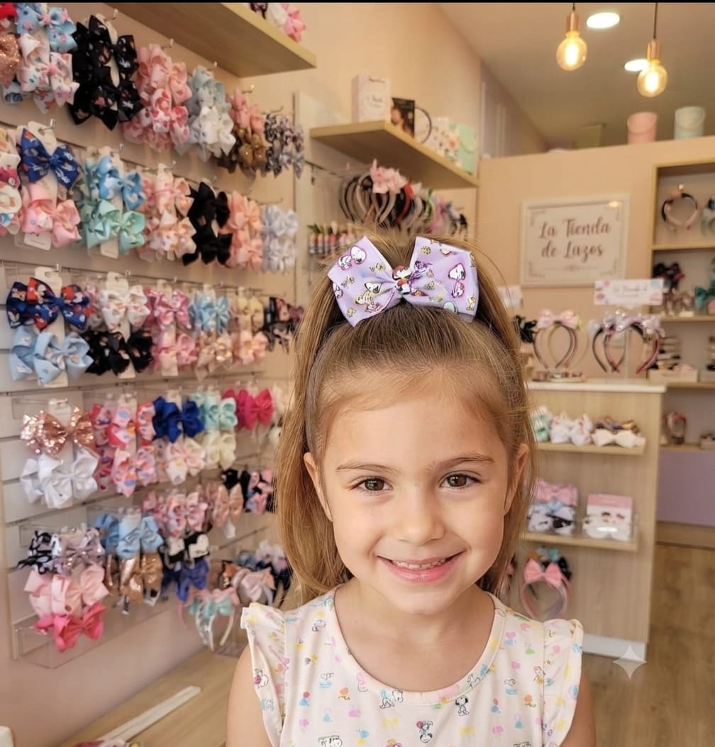 Snoopy Grosgrain Hair Bow Clip for Girls