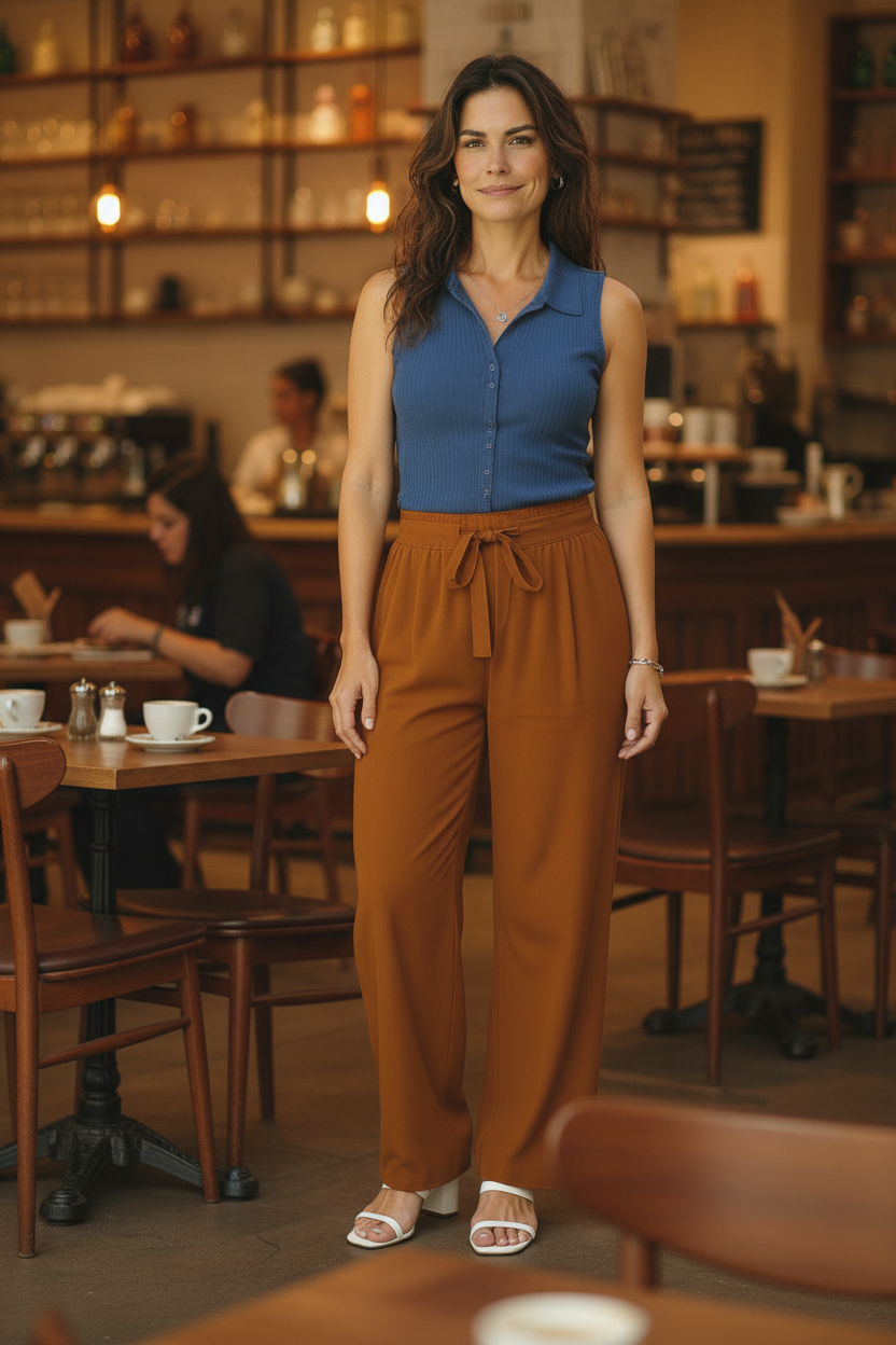Palazzo de Vestir | Terracota, Kaki, Beige, Negro & Azul