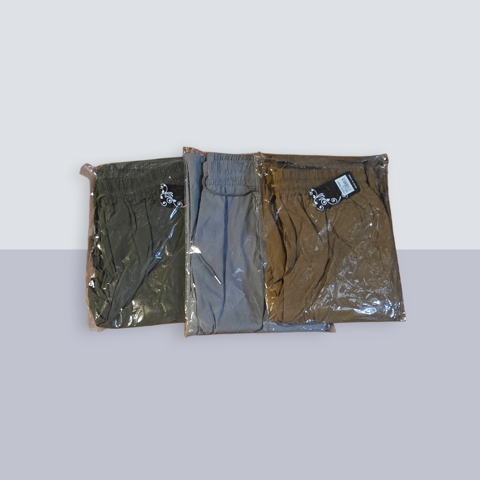 Pantalón Cargo con Bolsillos y Elástico en Cintura | Marrón, Verde, Negro & Gris