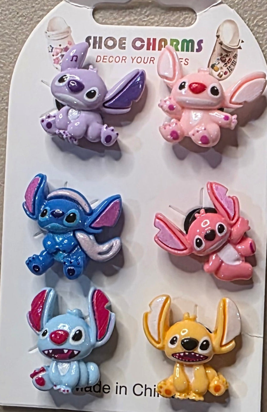 Cartoon Character Shoe Charms Pack of 6
