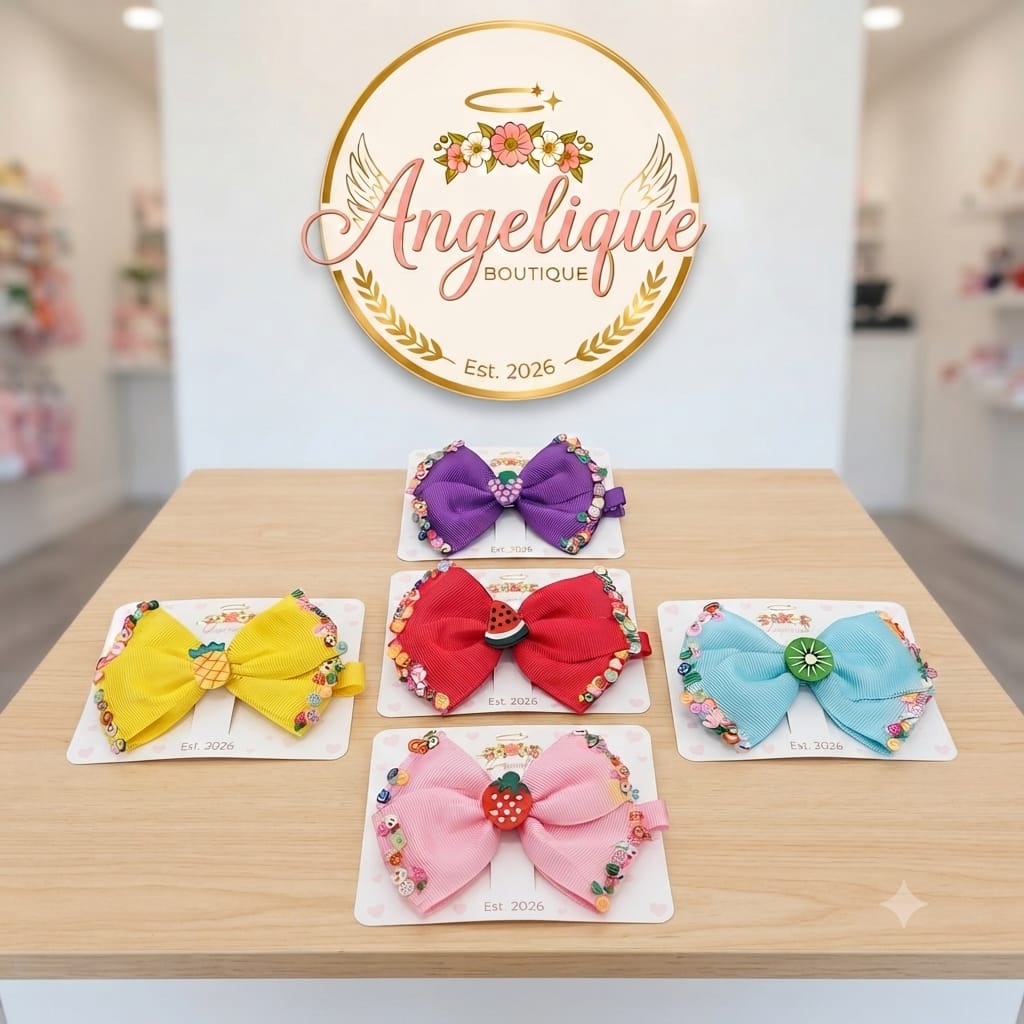 Fruit Grosgrain Hair Bow Clip for Girls