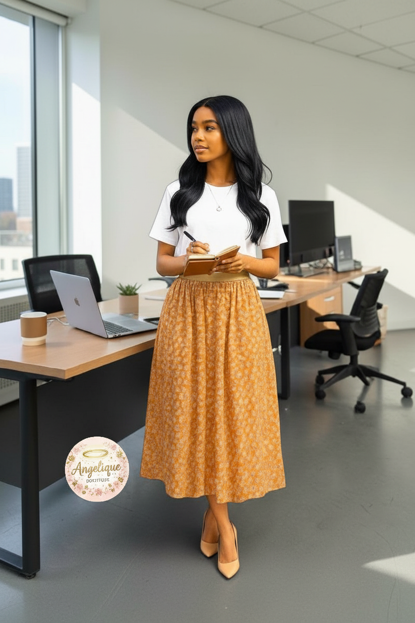 Falda Estampada – 65% Algodón / 35% Poliéster