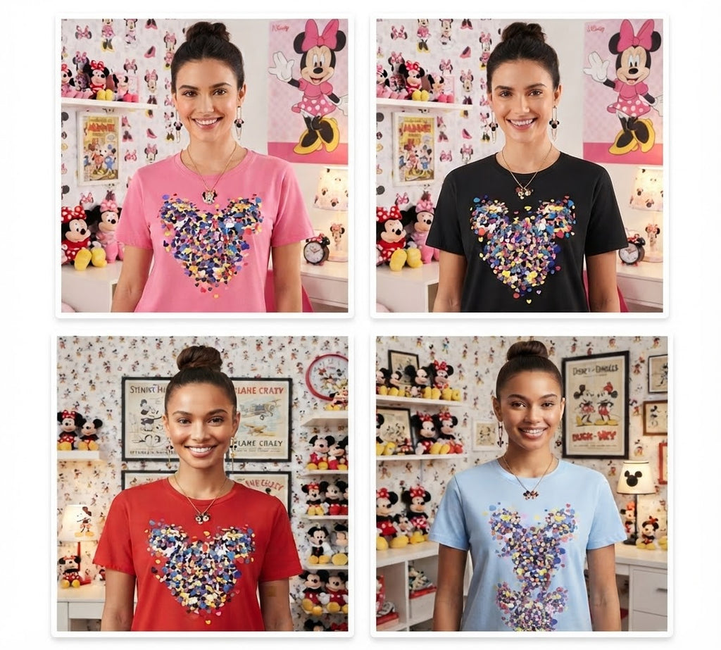 Women's Cartoon Mouse Print Blouse – Fun Style