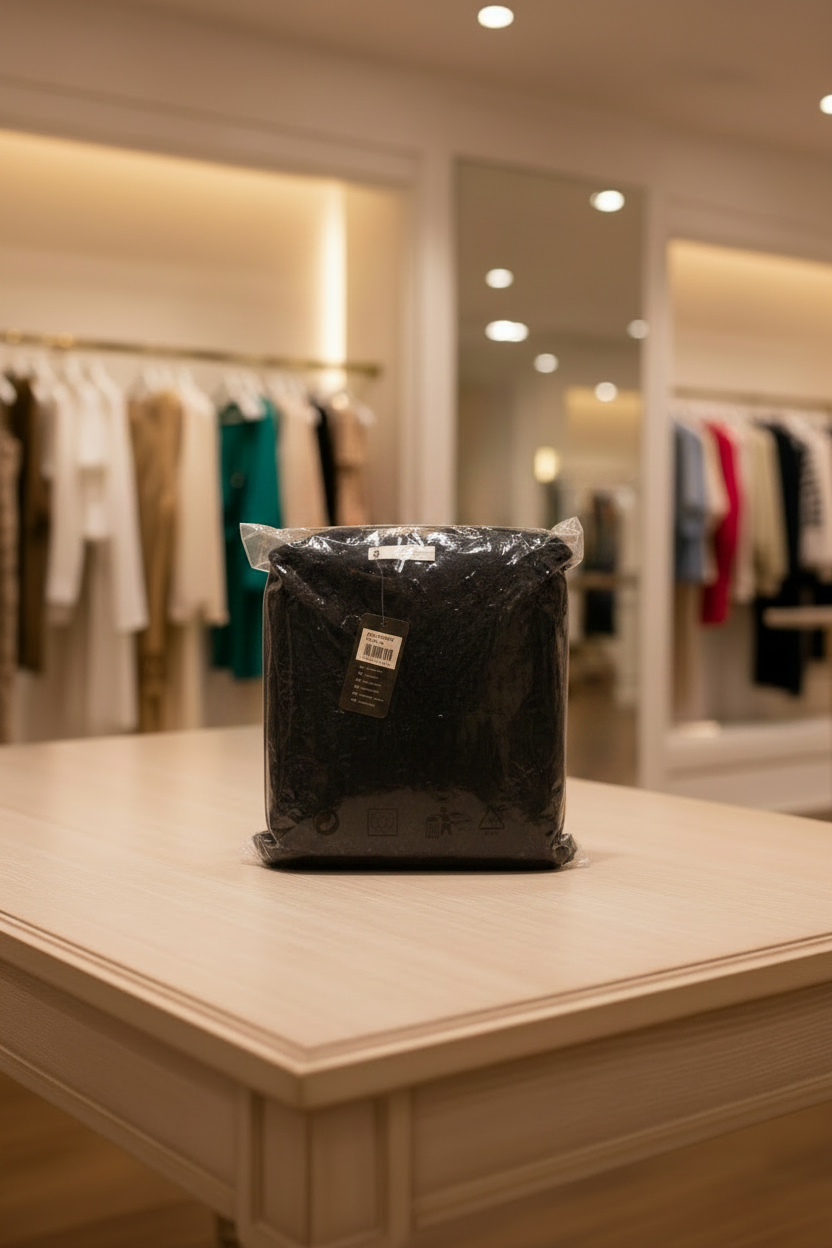 Vestido Escote en V con Tiras de Espagueti y Semi-Tejido en el Busto