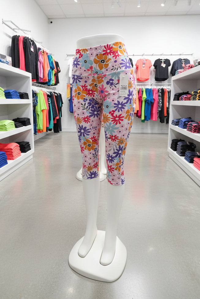High Compression Midi Floral Leggings