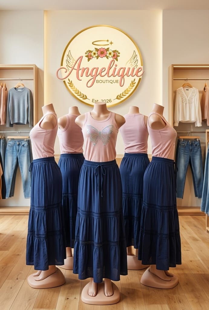 Smocked Waist Tiered Maxi Skirt | Angelique Boutique