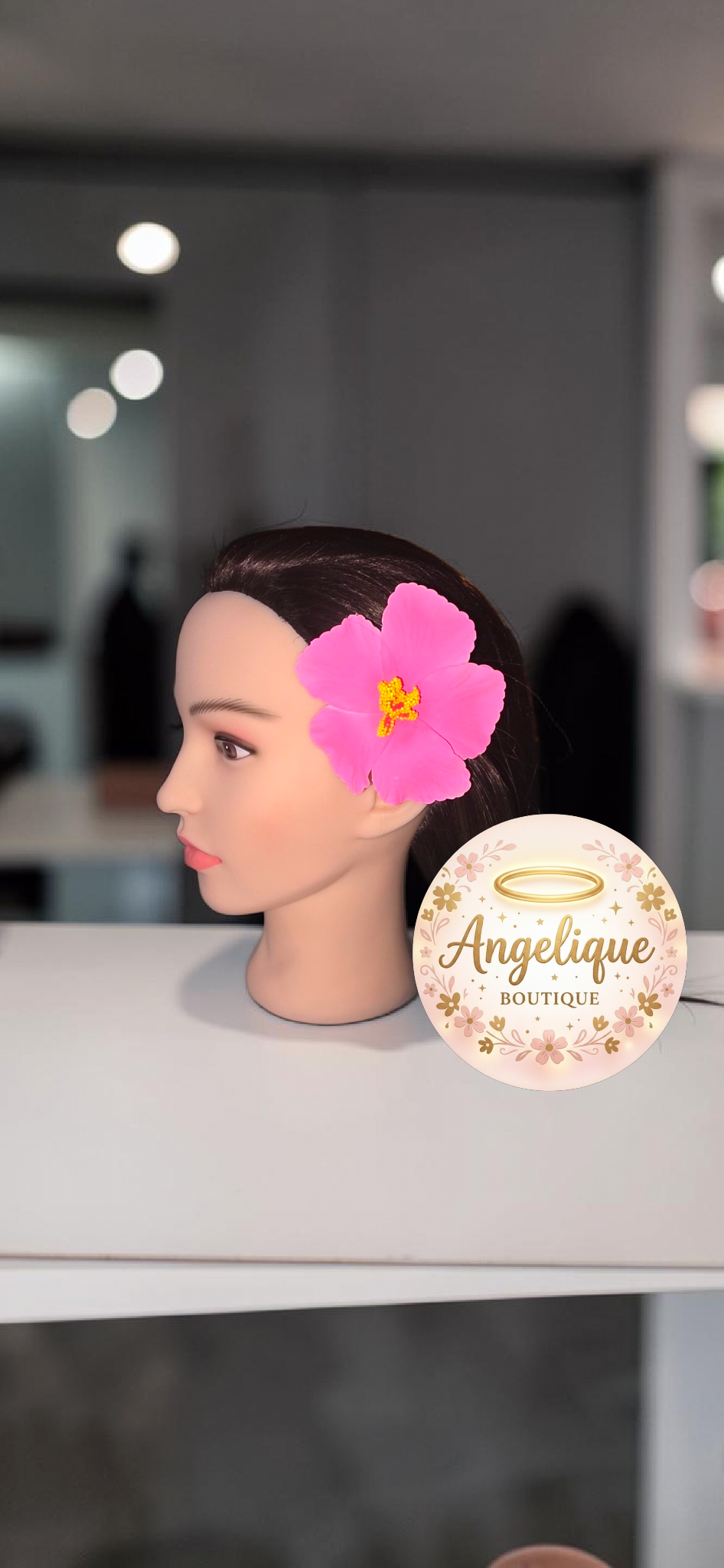 Lazo Floral de Hibiscus para el Cabello