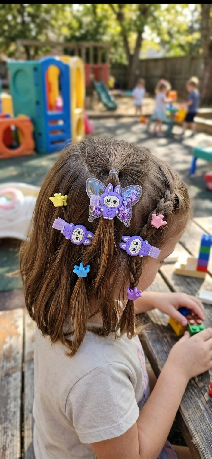 Hair Bows Set of 7 – Assorted Styles & Colors Pack