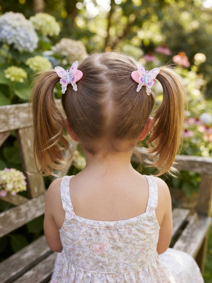 5-Piece Girls Hair Accessories Set – Bows & Clips
