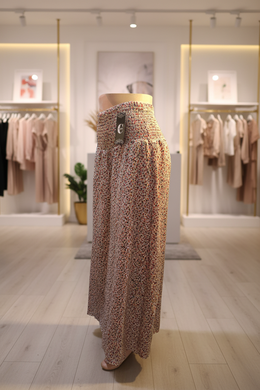 Palazzo Floral Largo 🌸 | Faja Ancha | 100% Viscosa | Talla Única