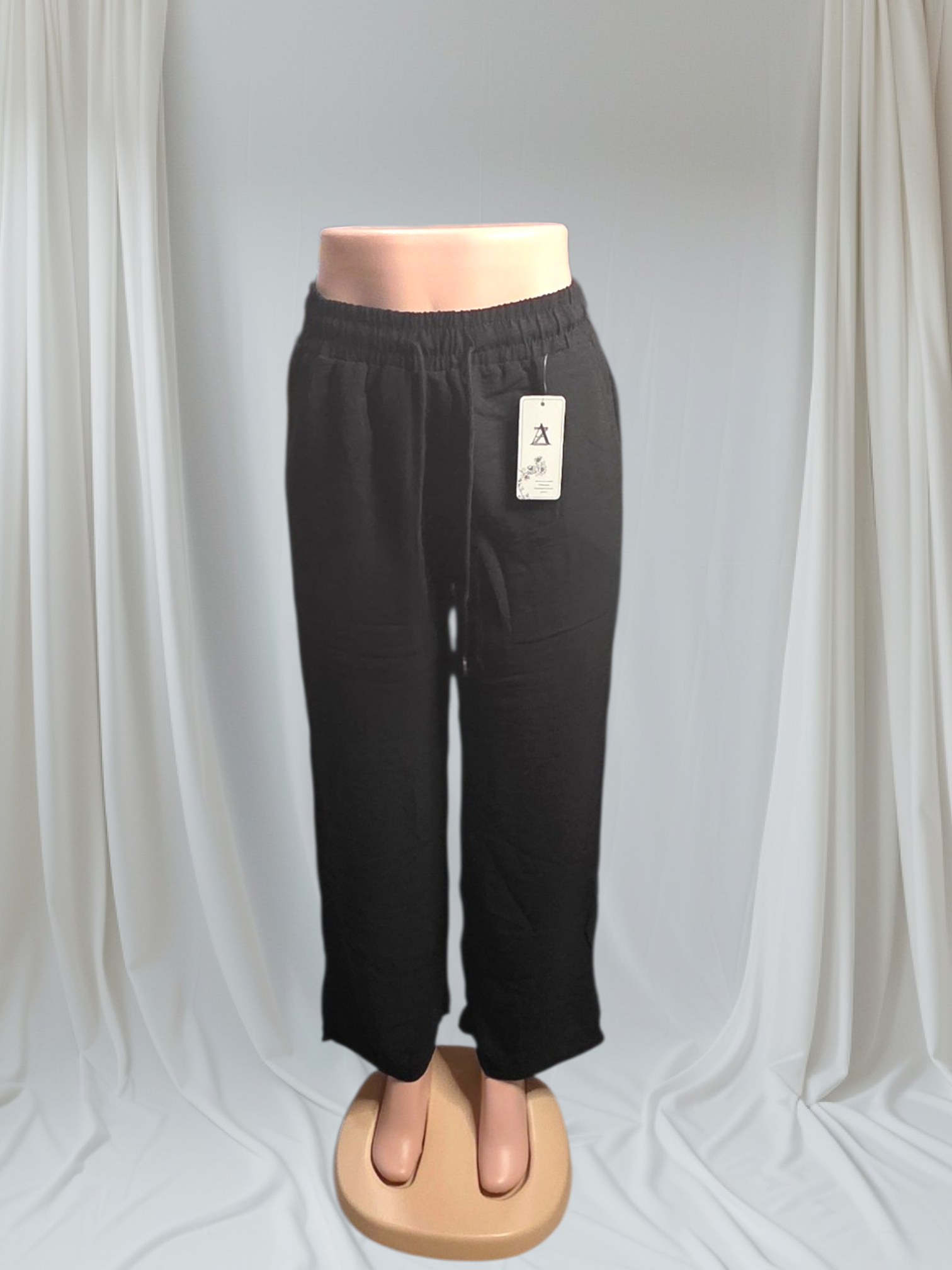 Pantalón Palazzo Mujer Elástico y Cable Ajustable en la Cintura | P-M y G-XG