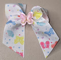 Rainbow Butterfly Hair Bow Girls Grosgrain Ribbon Clip