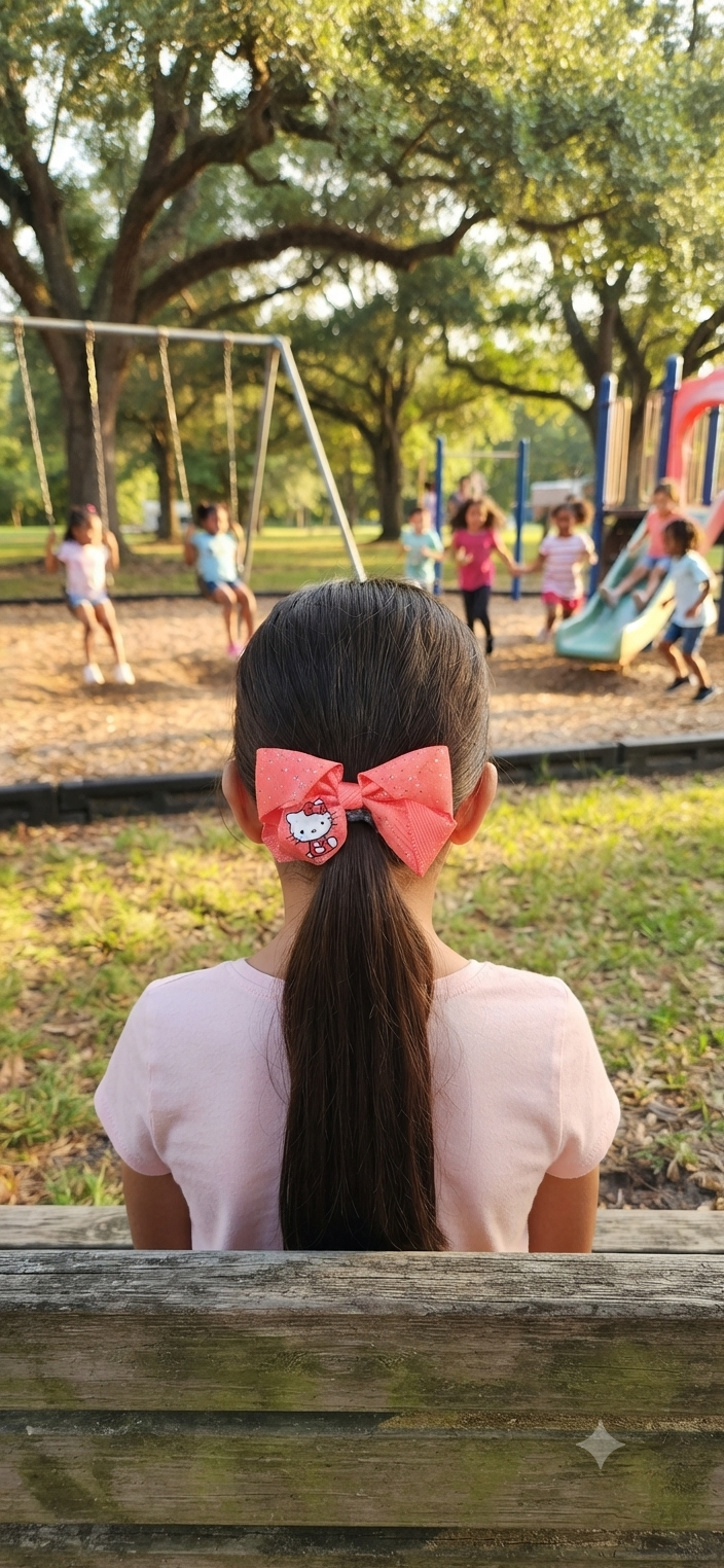 Hello Kitty Big Glitter Hair Bow for Girls