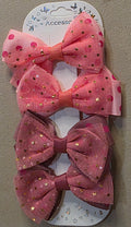 Hair Bow Set of 4 – Assorted Colors & Styles