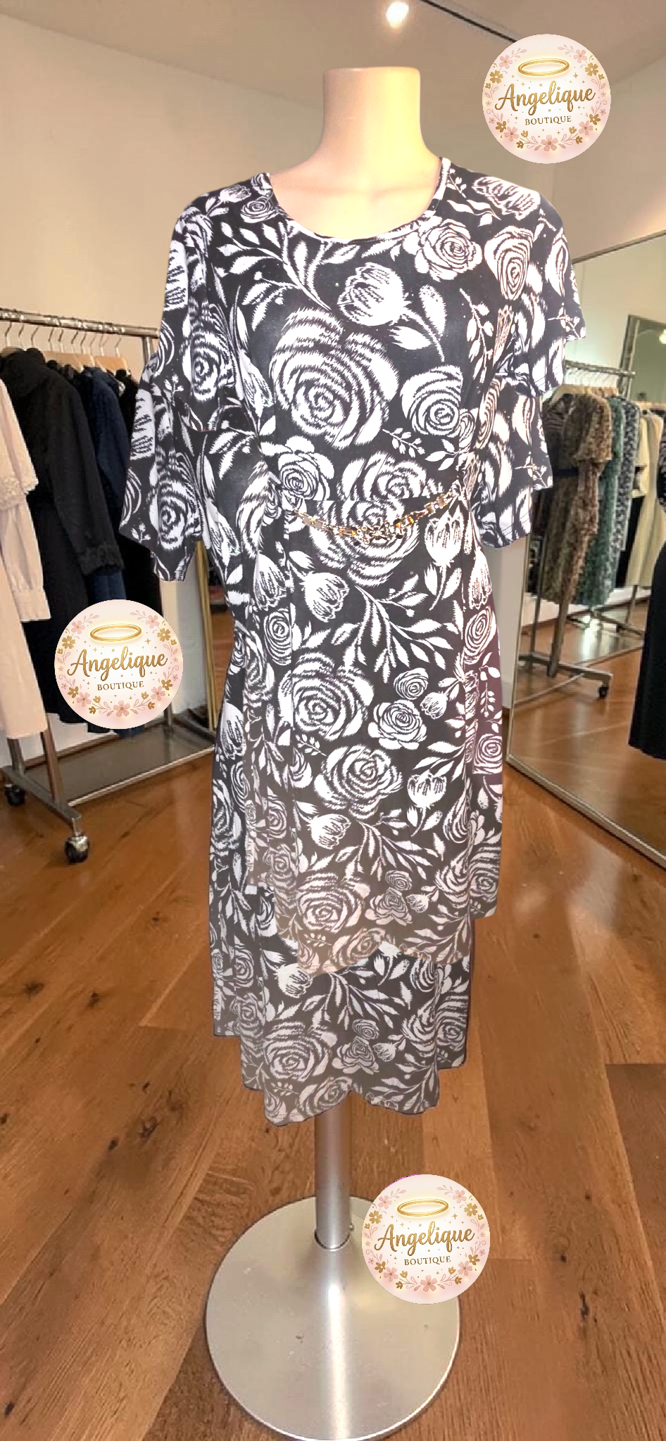 Vestido Floral Midi — Suavidad, Color y Estilo en Cada Curva