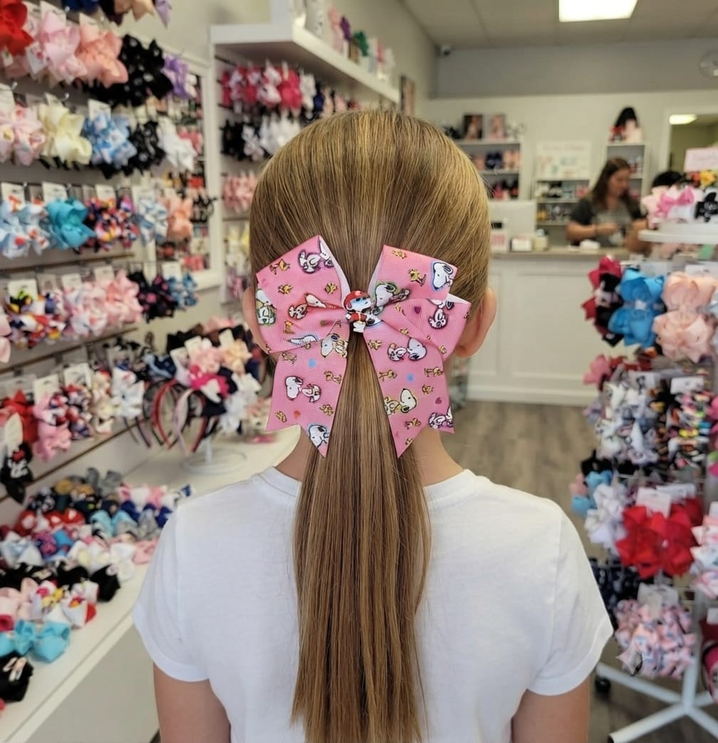 Snoopy Grosgrain Hair Bow Clip for Girls