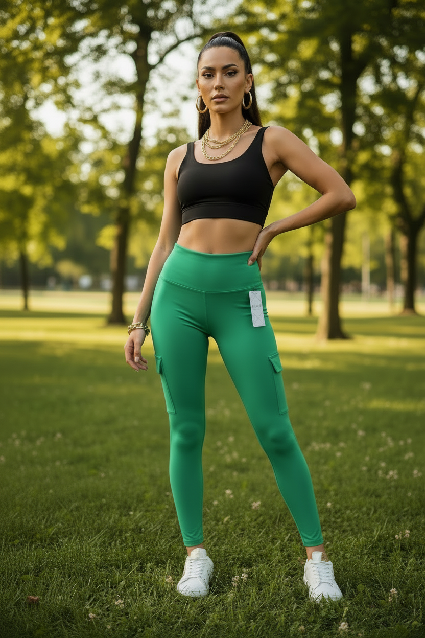 Leggings Cargo con Bolsillos Laterales