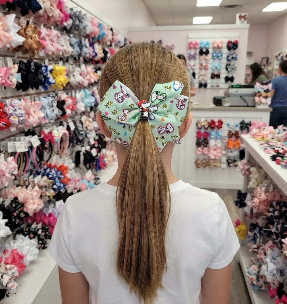 Snoopy Grosgrain Hair Bow Clip for Girls