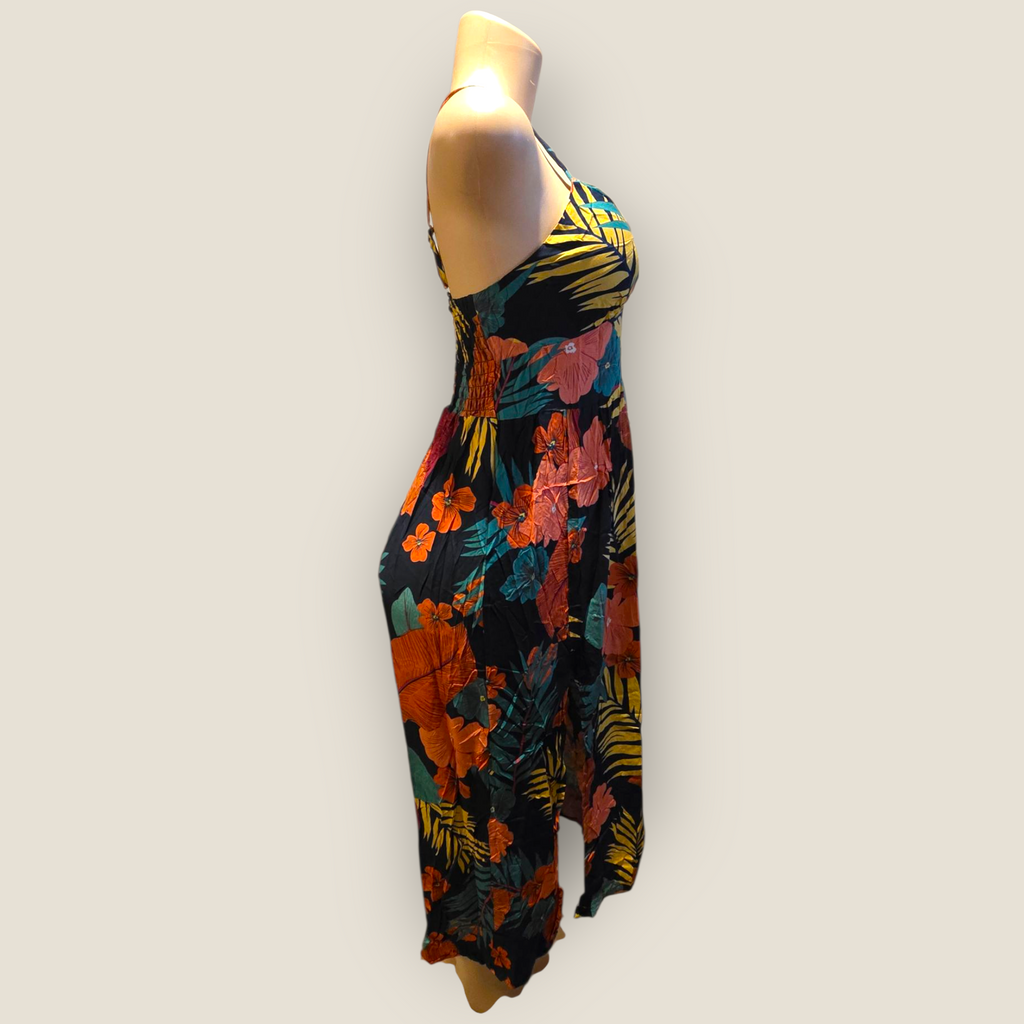 Vestido Floral con Tiras — Frescura y Estilo en Algodón