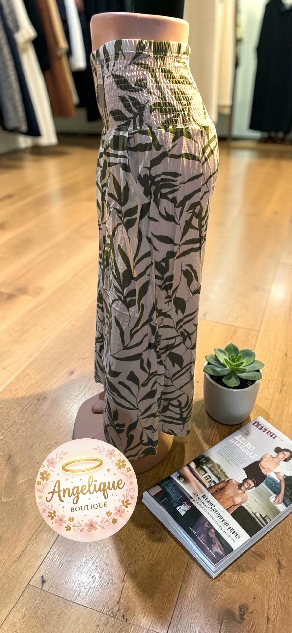Pantaloneta Palazzo con Estampado Floral 🌸 | Fluida y Elegante