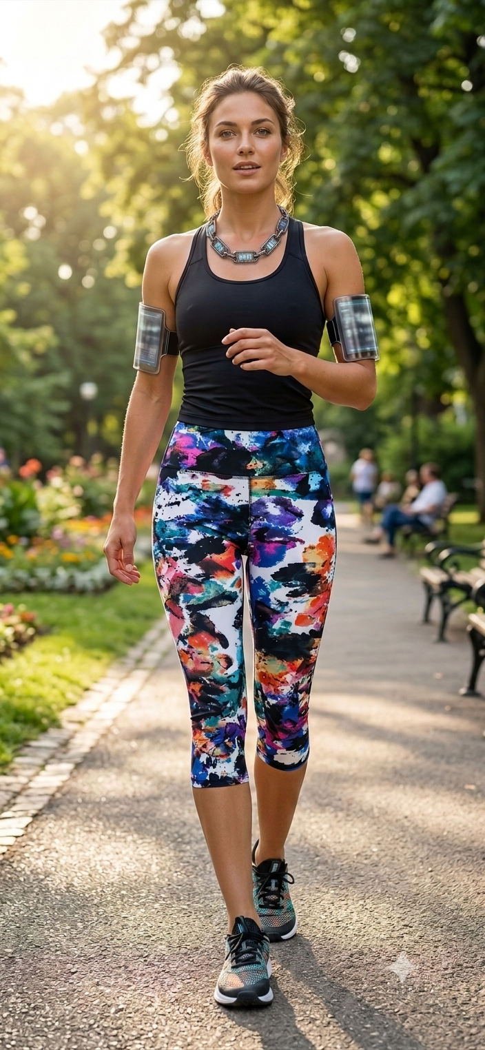 Leggings Capri con Bolsillos Laterales | Alta Compresion | Multicolor