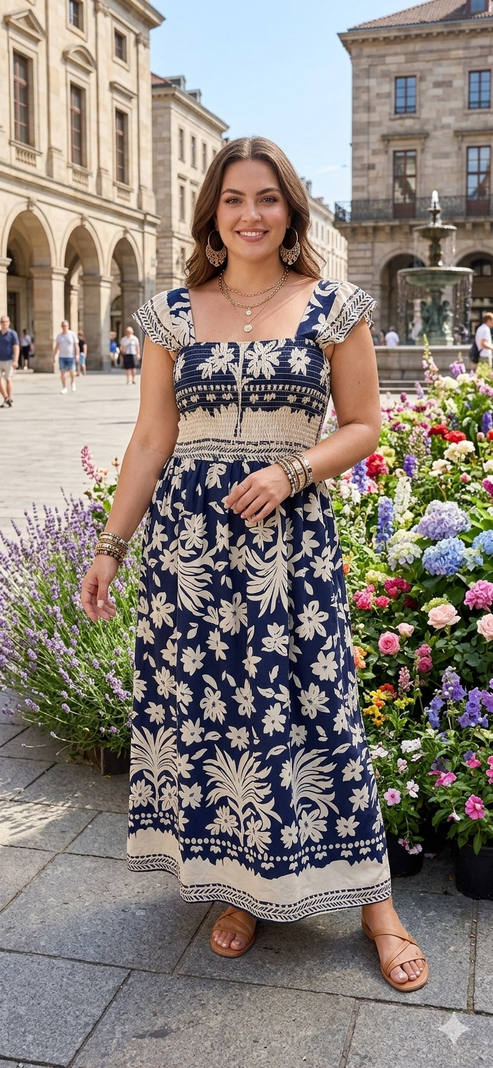 Vestido Largo Floral de Alta Calidad | Estampado Floral Elegante
