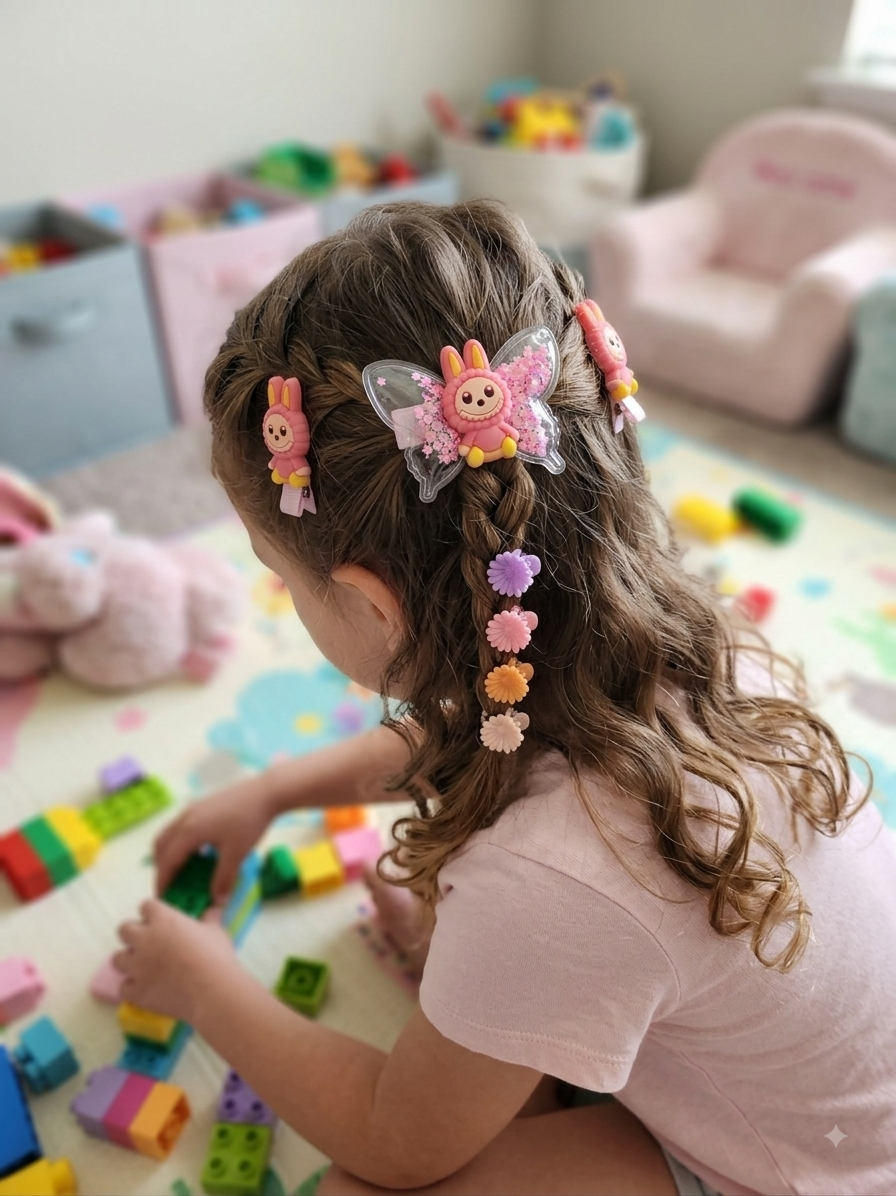 Hair Bows Set of 7 – Assorted Styles & Colors Pack