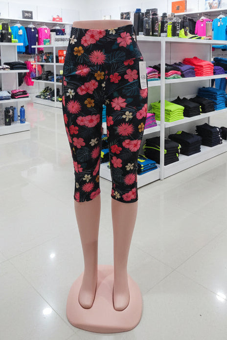 High Compression Midi Floral Leggings
