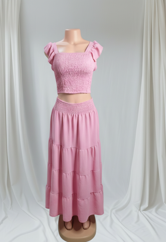 Set de Falda de Dos Piezas con Elástico Ancho en la Cintura | S/M y L/XL