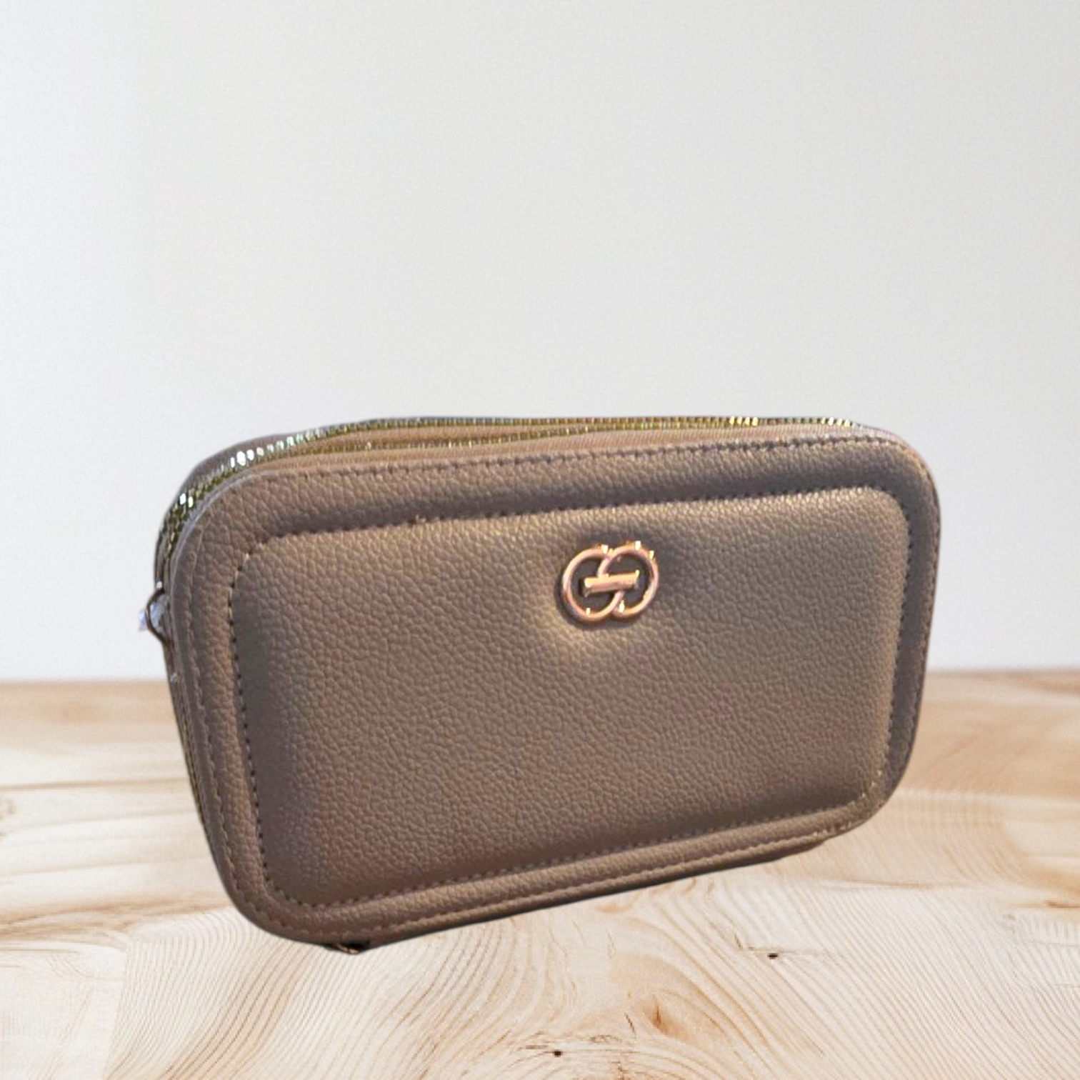 Cartera Crossbody Estilo Monograma de Lujo – Cuero Sintético con Compartimentos