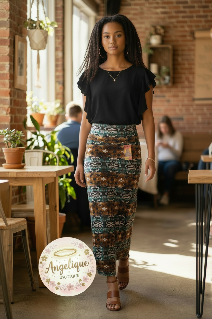 Blusa de Verano Cuello Redondo con Manga de Volantes – 65% Políster / 35% Algodón