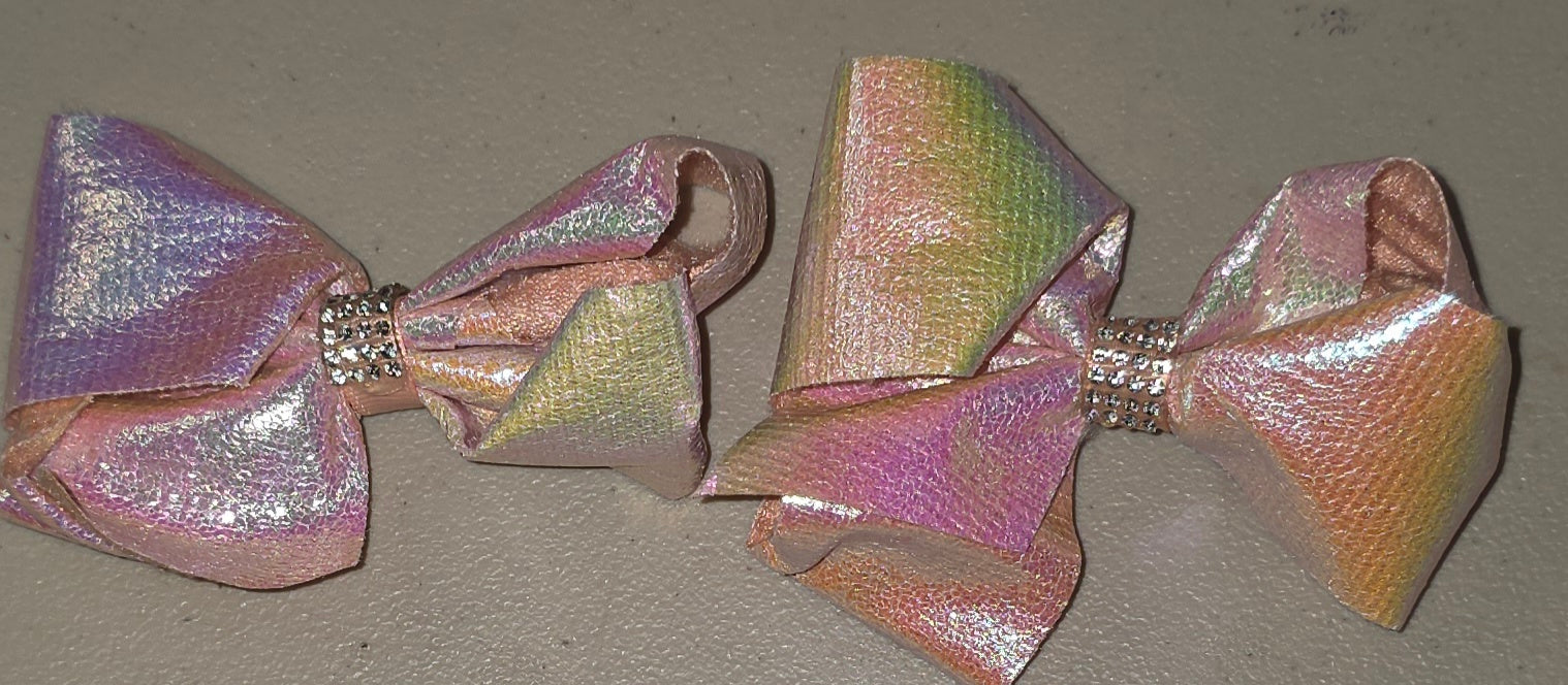 Metallic Holographic Hair Bows
