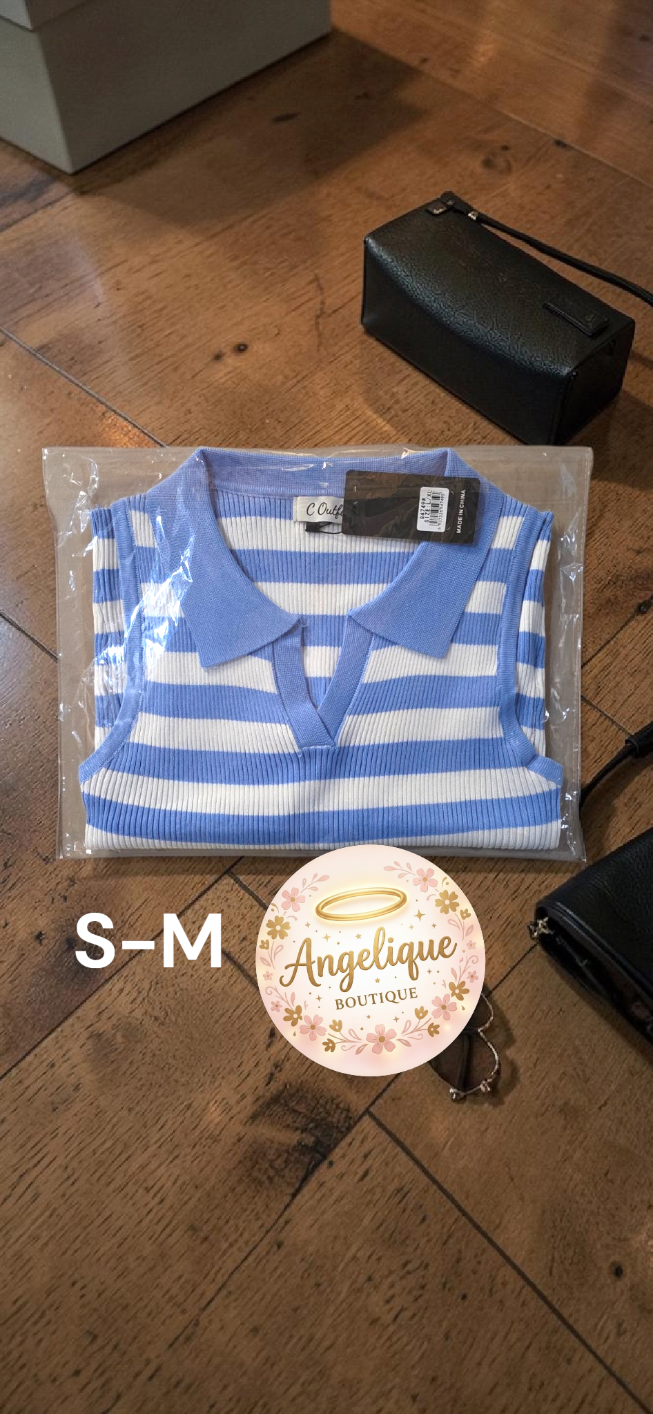 Blusa Rayada Sin Mangas Cuello en V – 100% Poliéster | 5 Combinaciones de Color