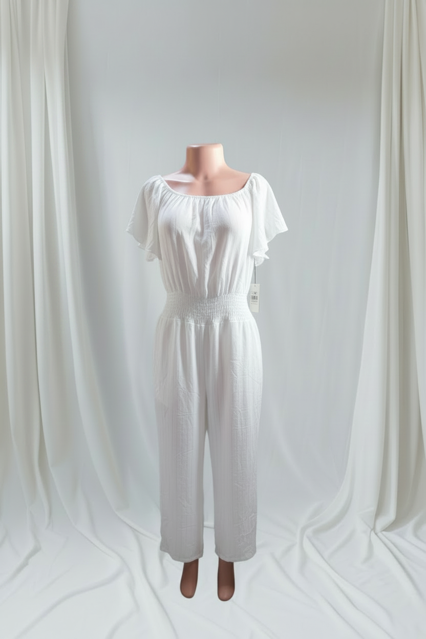 Enterizo Jumper Rallado con Estrechez en la Cintura | S/M y L/XL